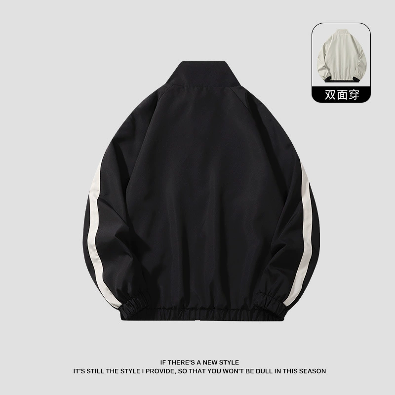 Trend brand double-sided jacket, baseball uniform, for beloved, oversize