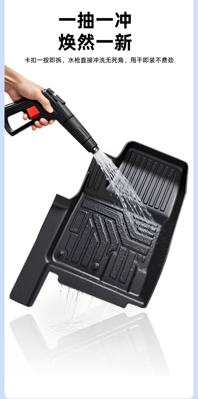 Suitable for Zhiji Ls9 Six-Seater Full-Surround Interior Modification Package, Threshold Waterproof Floor Mat Decoration, Tpe Car Floor Mats
