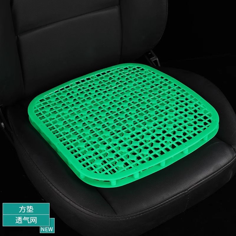 二層プラスチックカーシートクッション夏用一体型シートクッション通気性クールクッションユニバーサル新しい小型車フォークリフト夏用背もたれ|undefined