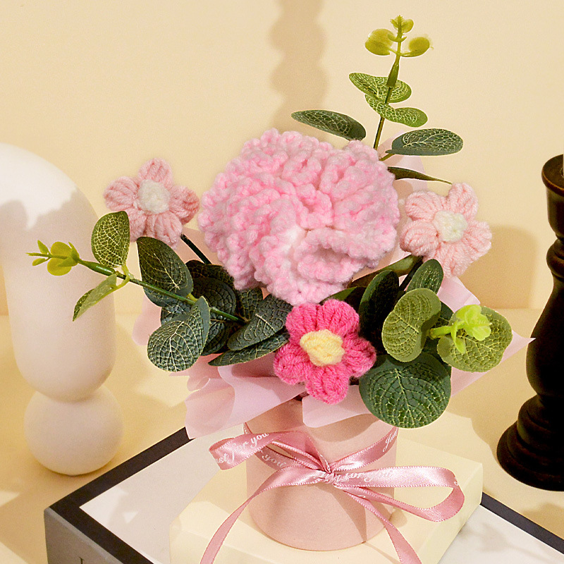 핑크 카네이션 작은 포옹 양동이