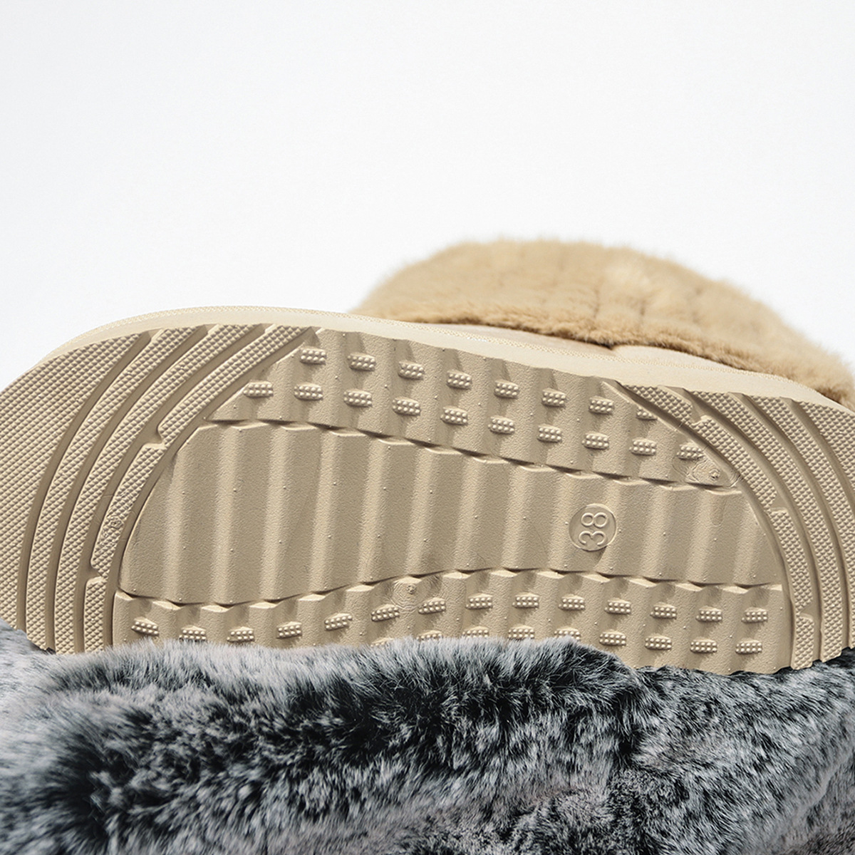 New thick bottom round head fur pants boots short Le network red casual all-match female snow boots_voghion.com