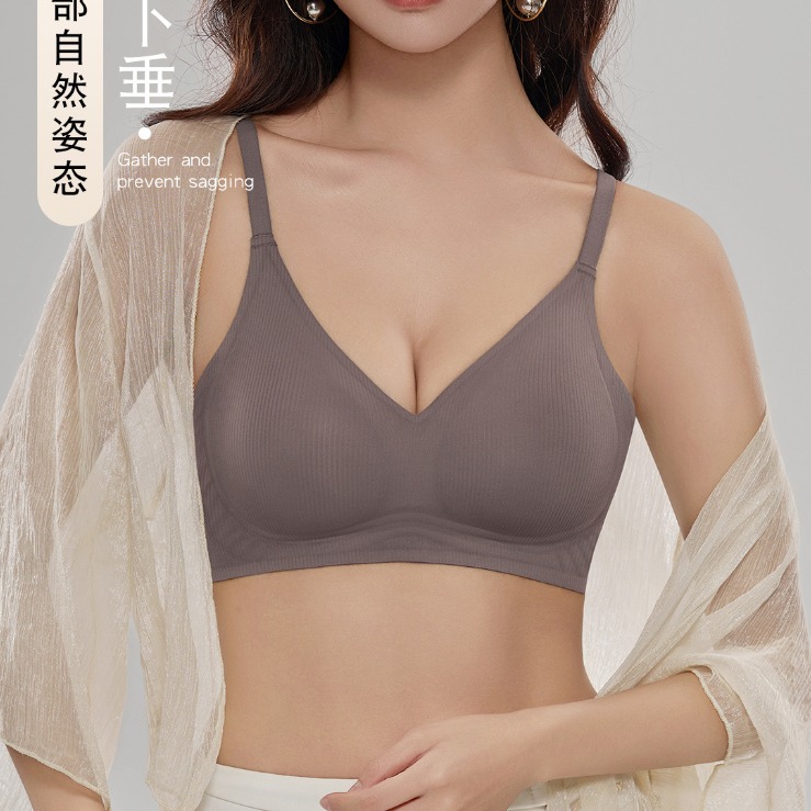 Venta directa de fábrica comercio electrónico transfronterizo Sudeste de Asia Vietnam Tailandia damas soporte superior simple sin costuras colección lateral sujetador