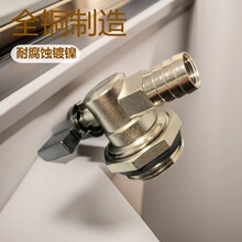 全铜地暖分水器放水阀铜球铜杆6分、1寸、1寸2排污阀带帽全铜地暖