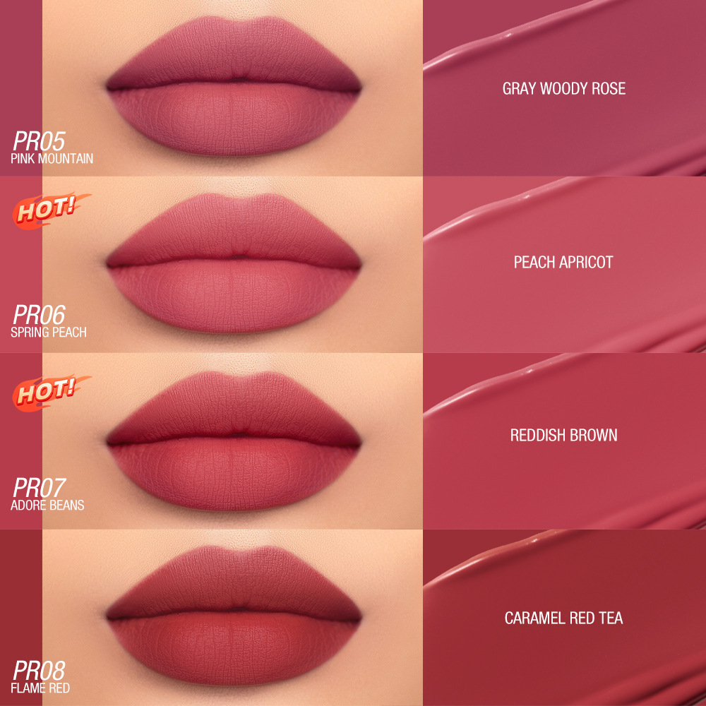 O.two.o Silky Smooth Matte Lip Gloss, Long Lasting Non Stick Glaze_voghion.com