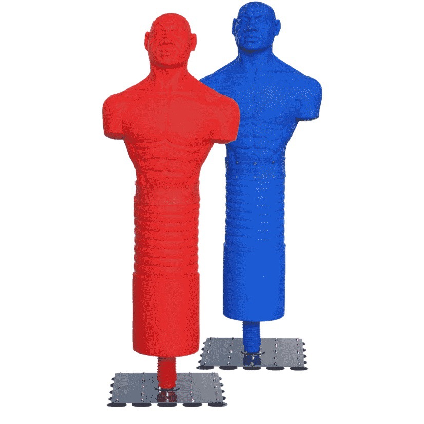 Silicone Floor-Standing Human-Shaped Punching Bag, Freestanding Sandbag for Taekwondo, Thickened Silicone