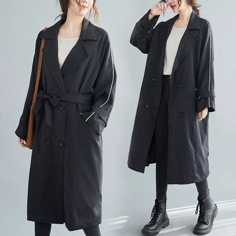 特大码女装特价清货批发胖MM休闲宽松风衣外套XX2162