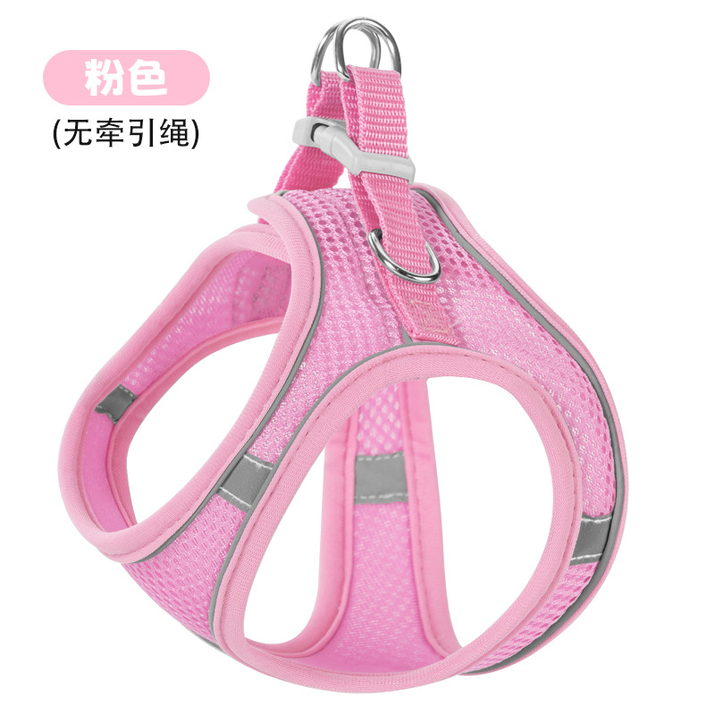 Nuevo chaleco con correa para mascotas, arnés reflectante para gatos y perros, cuerda para caminar para gatos, suministros para mascotas, fuente en stock
