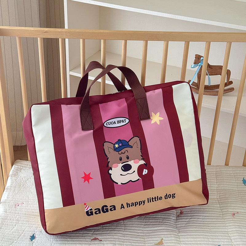 Bolsa de almacenamiento portátil de gran capacidad para niños caricatura lindo cachorro niñas y niños bolsas de hombro bolsas de edredón para bebés de jardín de infantes