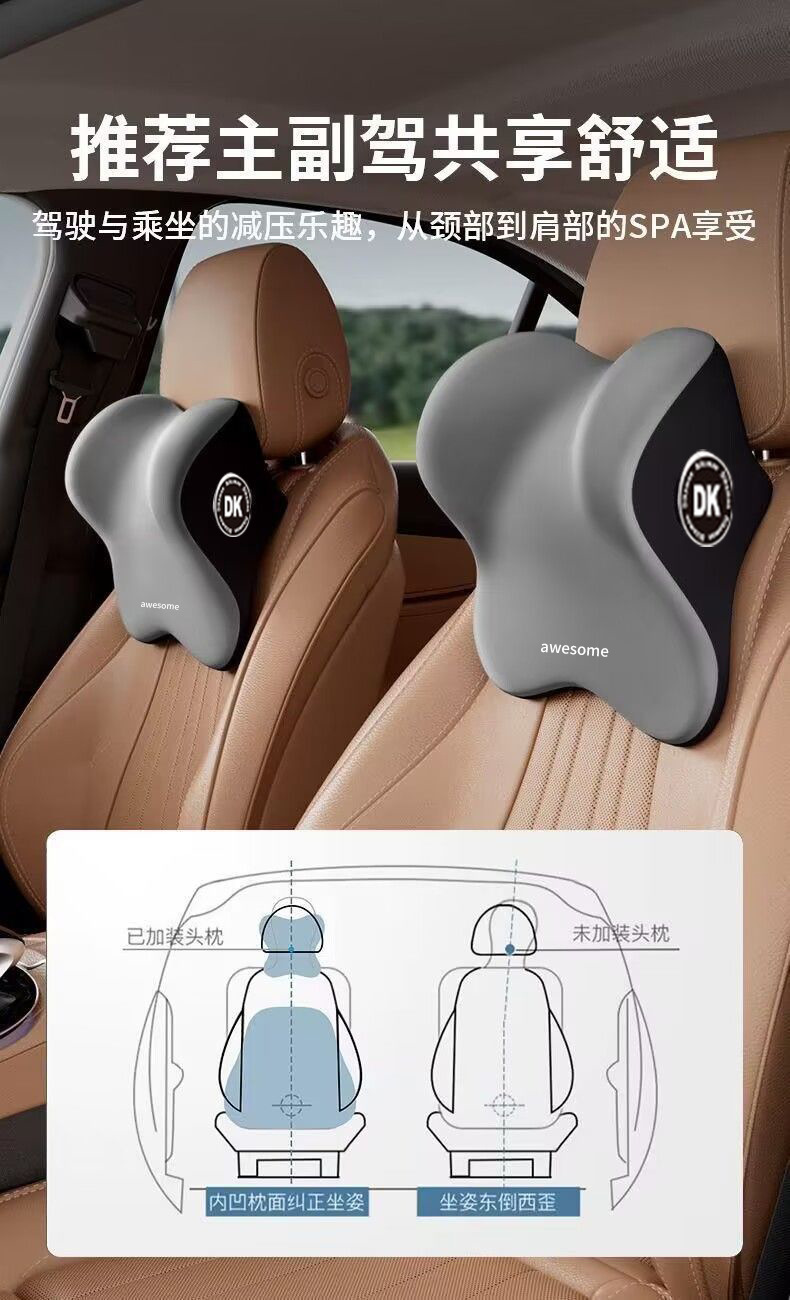 Carefully Selected Memory Foam Car Headrest and Neck Pillow, Special Lumbar Support Set for Car Use, Lumbar Support Seat Pillow Wholesale