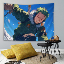 海贼王索隆动漫背景布ins挂布学生寝室房间床头装饰背景挂布挂毯