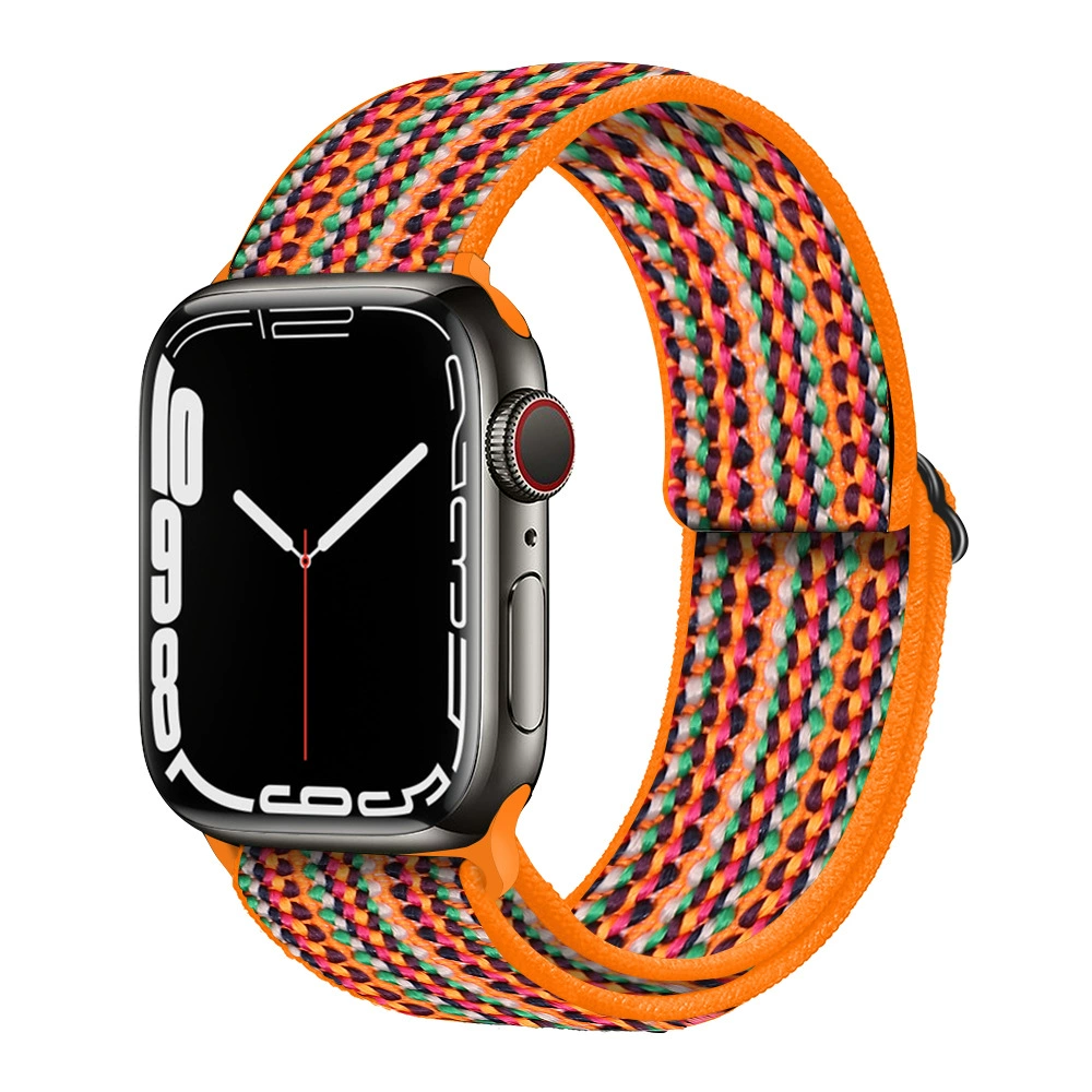 Ремешок для часов (Apple) для Apple Watch 5/6/7/8/SE, эластичный нейлоновый, пластиковый разъём, мультиразмер