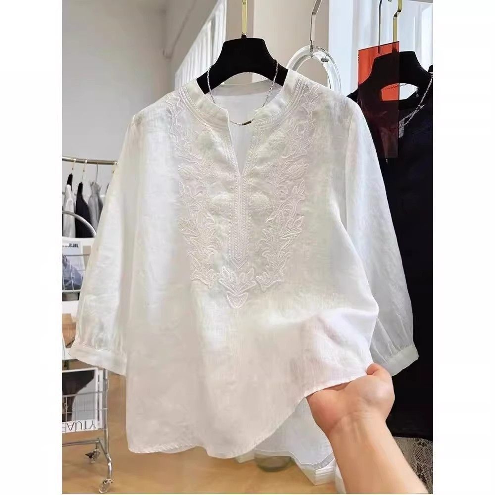 Retro summer thin elegant shirt