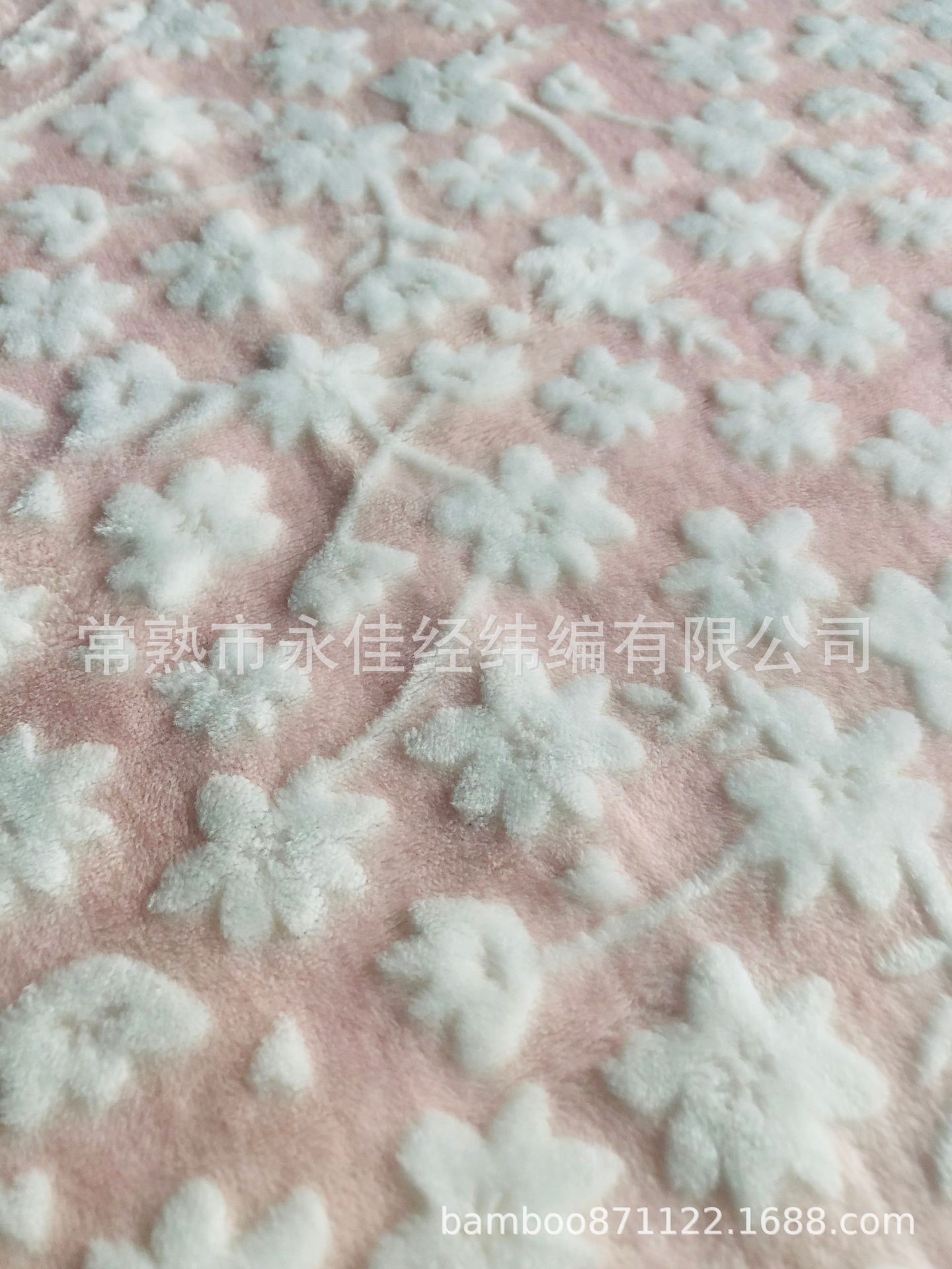 提花珊瑚绒法兰绒 上色烂花提花 家居服面料 现货供应