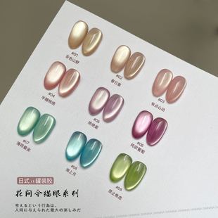 2025 Spring and Summer New Popular Glass Beads Cat's Eye Glue Nail Polish Glue Set Small Set with Magnet Nail Polish Glue Manicure Special