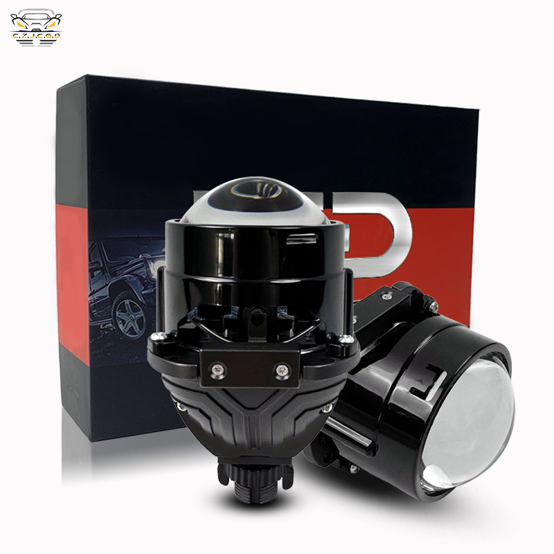 Explosión transfronteriza de 2,5 pulgadas sin taza de luz directa doble lente LED de automóvil lente de doble luz corta lente superbrillante de 70W