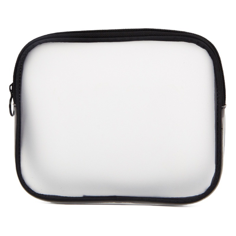 Bolsa de cosméticos simple esmerilado transparente impermeable cuidado de la piel bolsa de almacenamiento logotipo impreso bolsa de lavado de viaje de gran capacidad