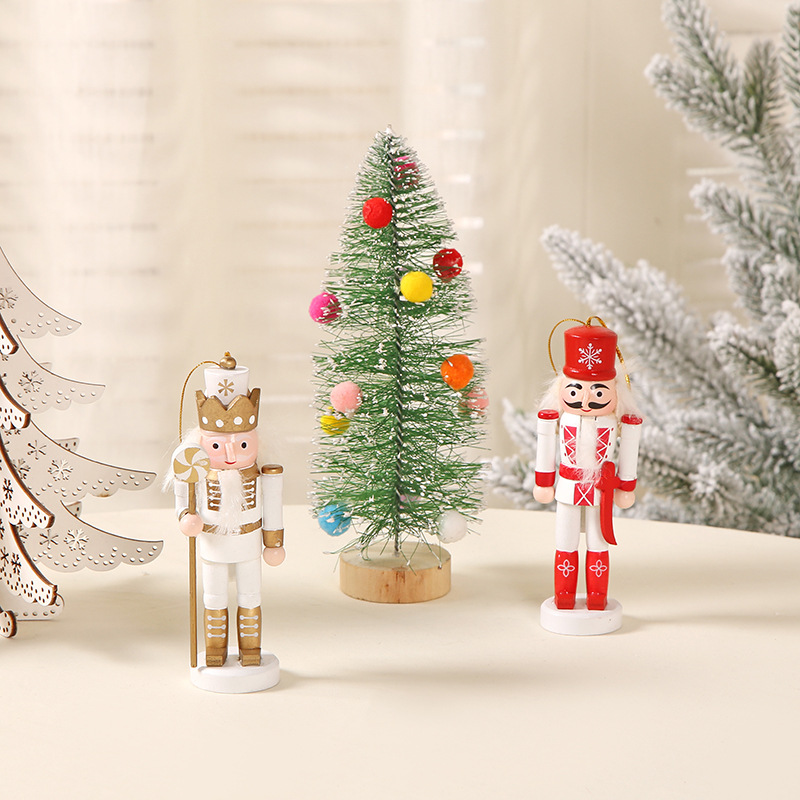 Cascanueces de madera de 12 cm, muñeco soldado, decoración navideña para escritorio y ventana, adorno y regalo de Navidad