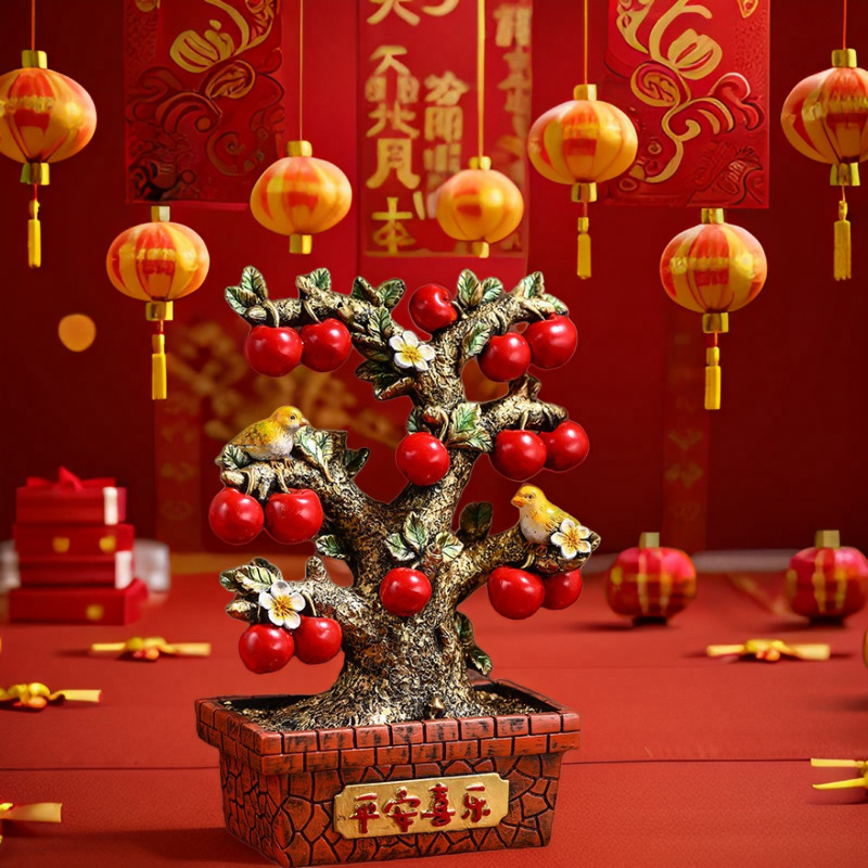 New House Simple Ornaments Apple Tree Magpie Living Room Tv Wine Cabinet Entrance Decoration Craft Housewarming Gifts