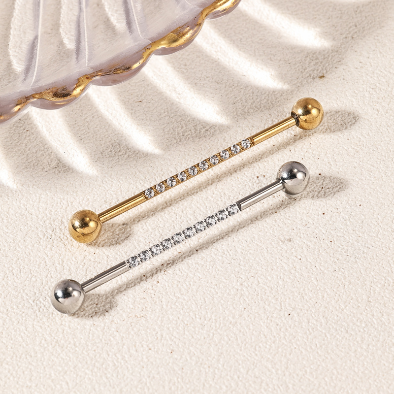 Pointed titanium steel lip stud product view