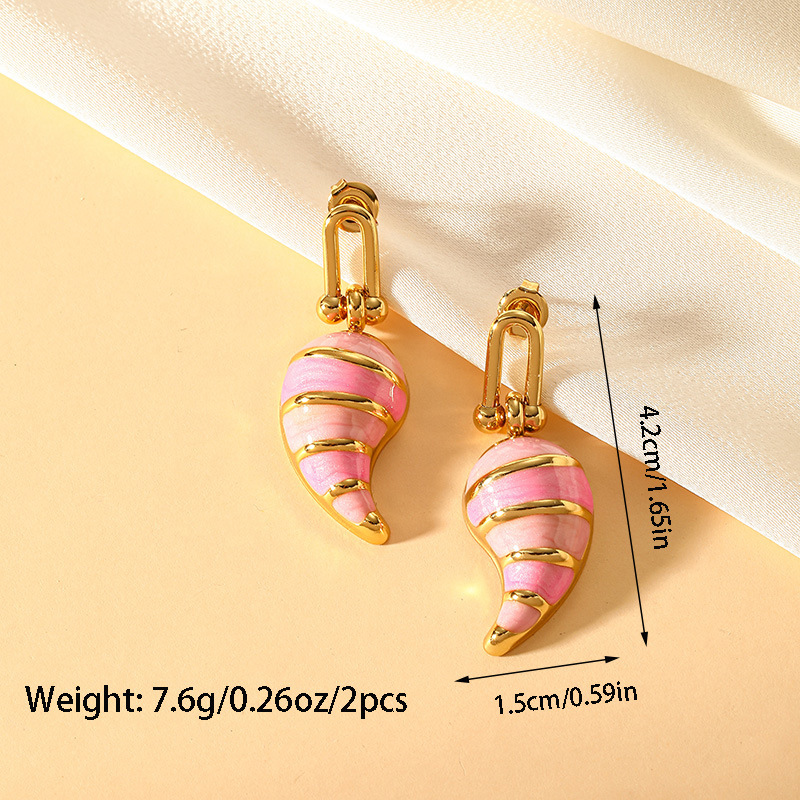 10g Weight Titanium Steel Ear Needle Material Ear Studs Classification 1 Pair Quantity Daily, Street Occasion Titanium Steel Material Geometric Pattern All Seasons Season Women's Gender Plating Design Retro, Commute Style 1 Pair Retro Commute Geometric Plating Titanium Steel Ear Studs 18