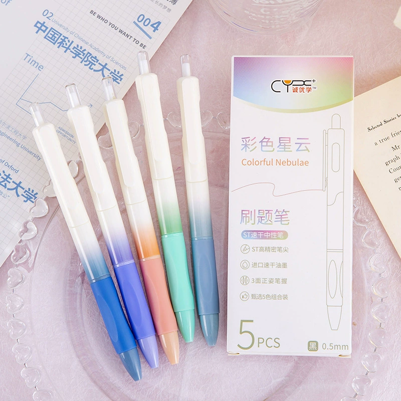T Matcha Grape Rainbow Morandi Color 5 шт упакованные кисти вопросы ручки школьные канцелярии на июнь 1 призы за год