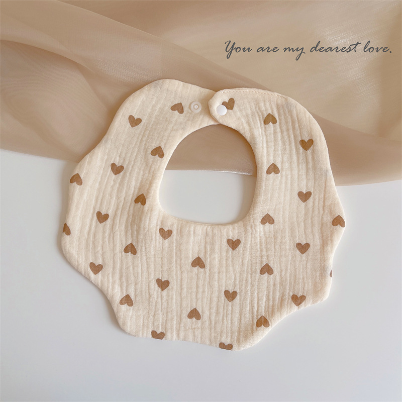 Babero de bebé de gasa de algodón babero del bebé impermeable escupir leche recién nacido babero ins primavera y verano