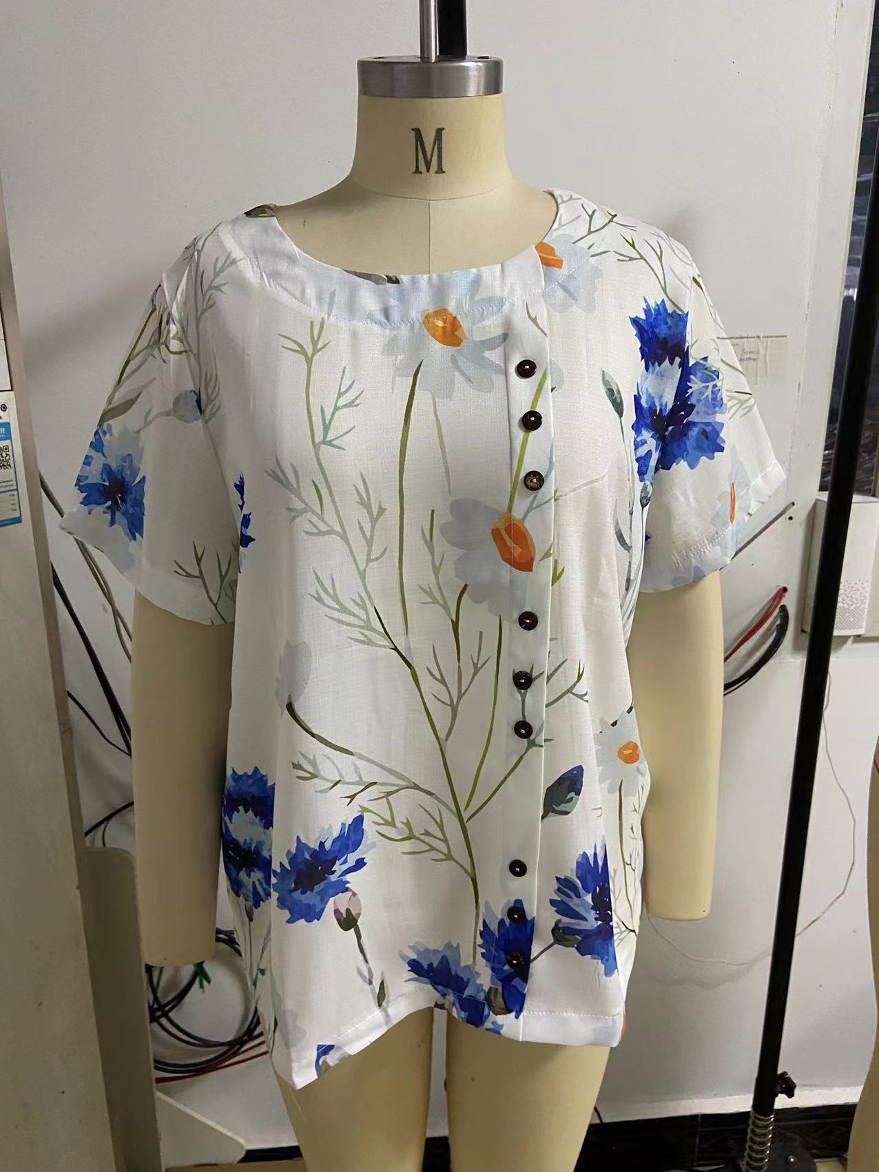 Title 14, Retro Fashion T-shirt voor dames met print, los...