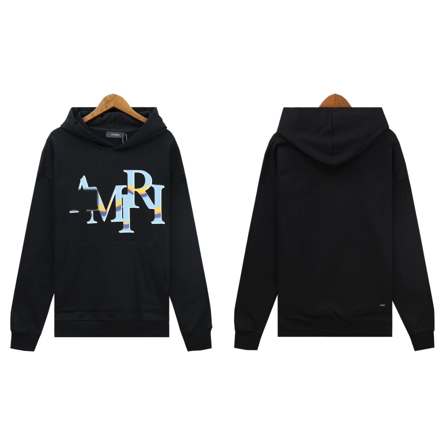 2024 осень и зима новая корейская версия свободной буквы AMI с логотипом с капюшоном свитера для мужчин и женщин