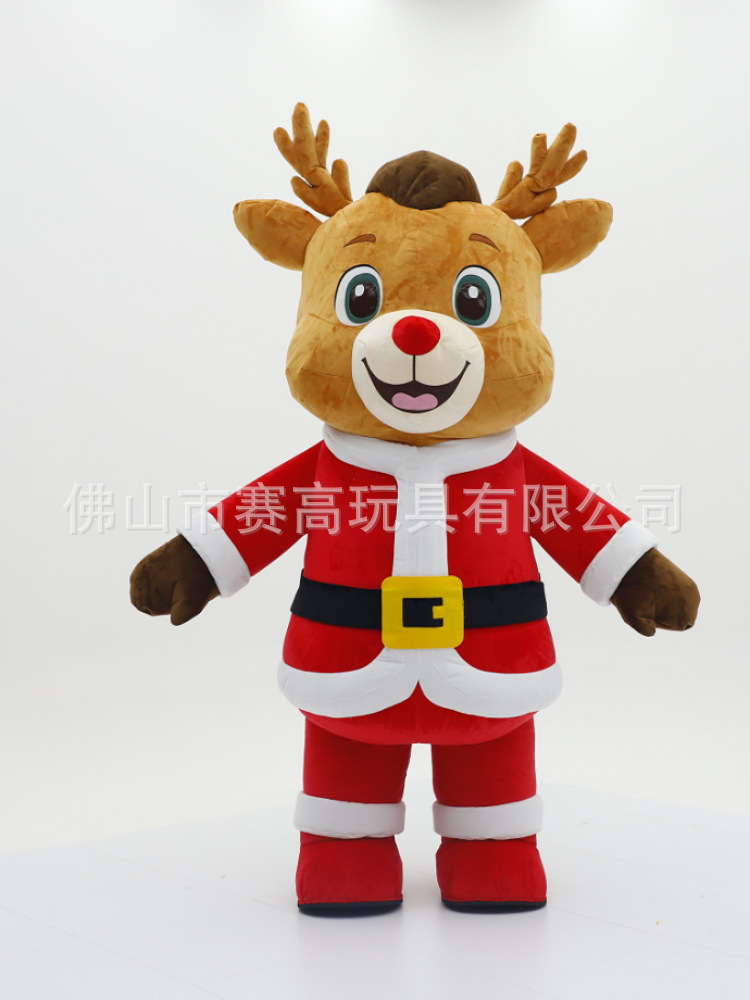 Papá Noel muñeco de nieve traje de muñeca inflable traje de muñeca festival de Navidad renos Christmas clothes