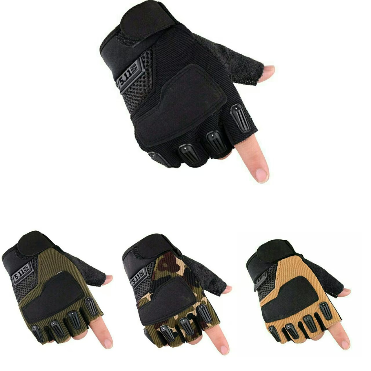 New 511 Half Finger Tactical Gloves Outdoor Mountaineering Thin Field Sports Riding Fitness Gloves CS Cross-border