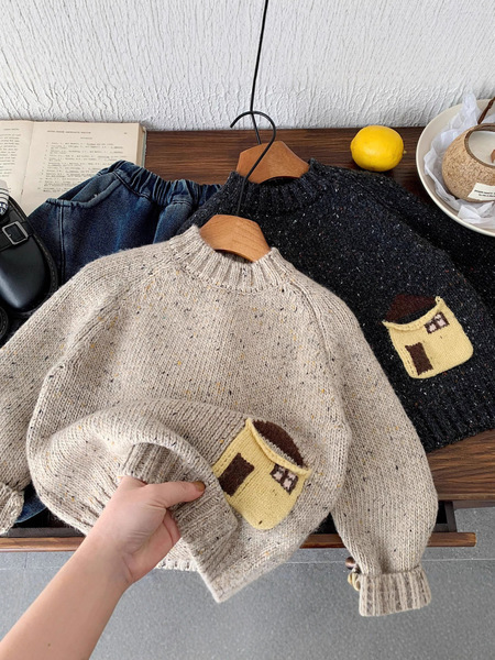 Children's demi-season sweater with a round collar for boys for…
