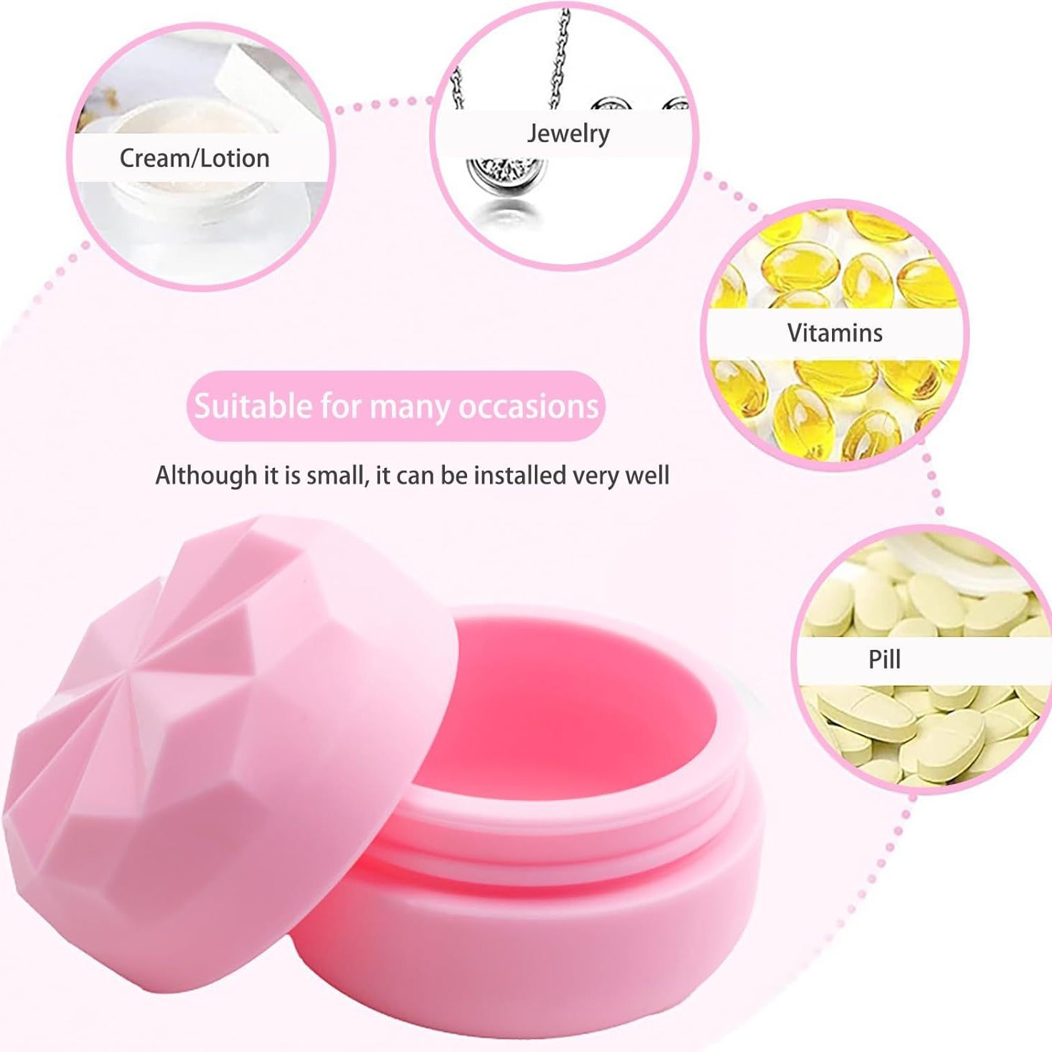 Caja de dispensación de crema de silicona de 25ml de estilo explosivo, crema de muestra pequeña, caja de almacenamiento a prueba de fugas, lata de crema de loción portátil de viaje
