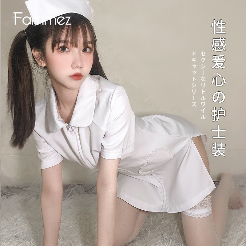 Plus size sexy lingerie COS performance maid nurse uniform temptation suit white angel role play 203 Plus size sexy lingerie COS performance maid nurse uniform temptation suit white angel role play 203
