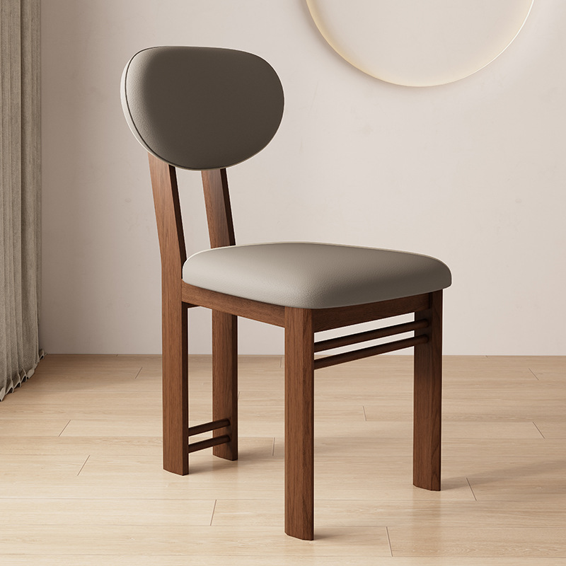 2025 nueva silla de comedor de madera sólida sala de estar doméstica hotel leche tienda de té silla de respaldo nórdica silla de maquillaje