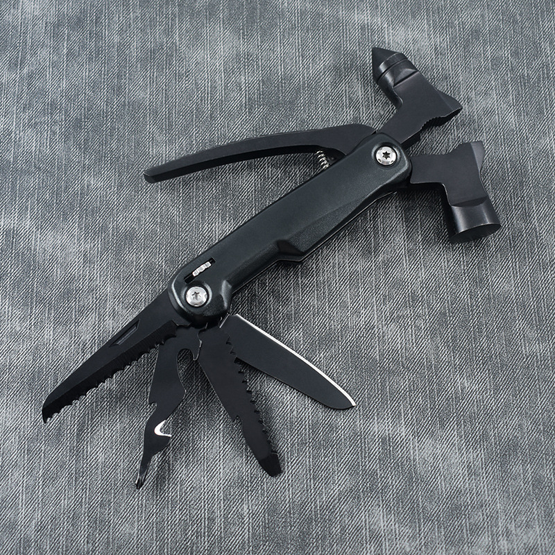 批发多功能救生锤户外折叠钳露营便携不锈钢安全锤车载逃生破窗锤