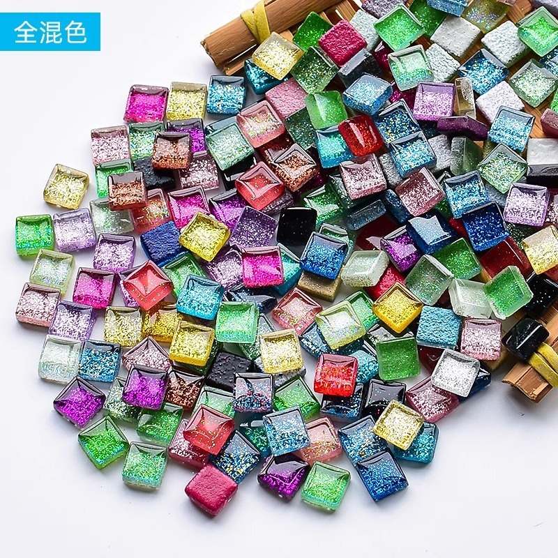 200克diy多元闪粉马赛克集合水晶自由石玻璃儿童手工材料颗粒|undefined