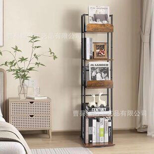 Wooden Metal Home Living Room Multi-Layer Storage Rack Simple Iron Wood Structure with Shelf Book Magazine Storage Rack