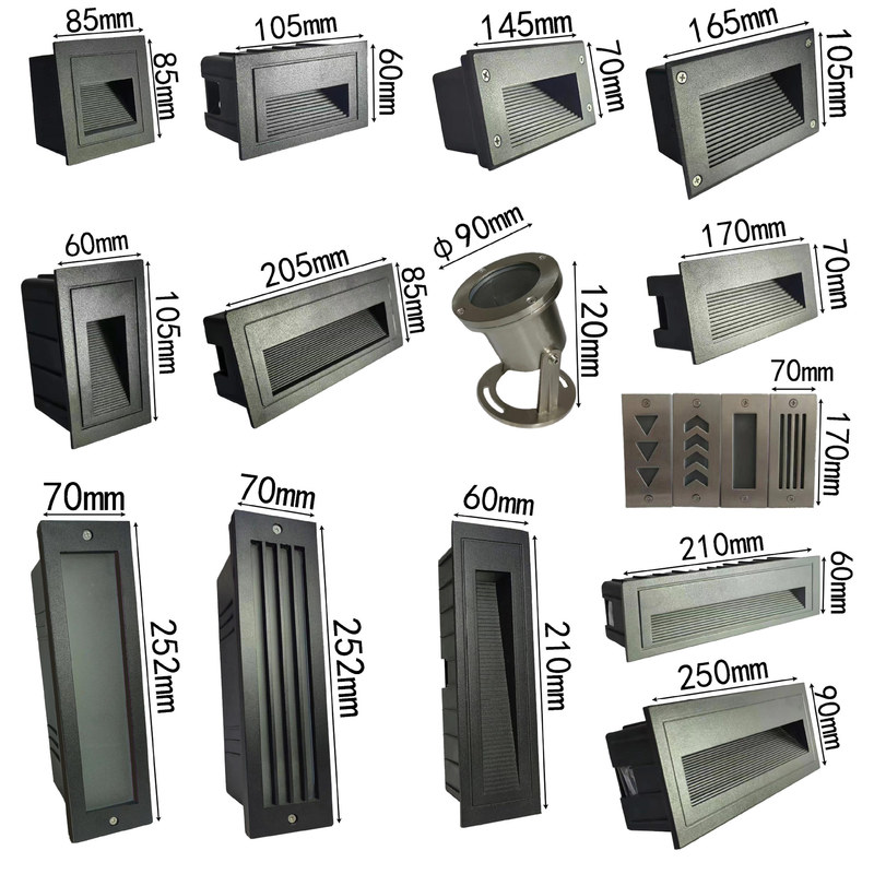 メーカー卸売ホットモデル LED コーナーライト誘導階段はしご屋外埋め込み 6 ワットステップフットライトシェル|undefined