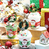 Christmas Fat Cup Baked Packaging Net Red Cup Ice Cream Cup Santa Claus Sticker Cup Cup