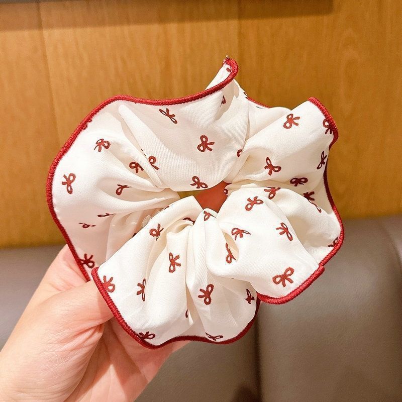 高级感甜美蕾丝大肠发圈气质韩系百搭发绳温柔波点发饰碎花头饰品|undefined