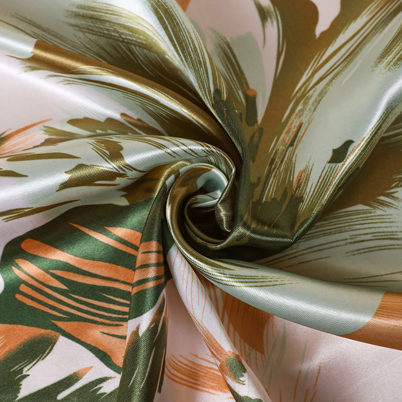 Spring/Autumn New 90cm Square Satin Silk Scarf Trendy Versatile Shawl Fashion Headscarf For Women European And American Style Printed_voghion.com