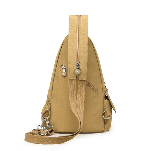 Large-capacity commuting crossbody bag casual travel chest bag lightweight waterproof nylon fabric bag multifunctional women's backpack
