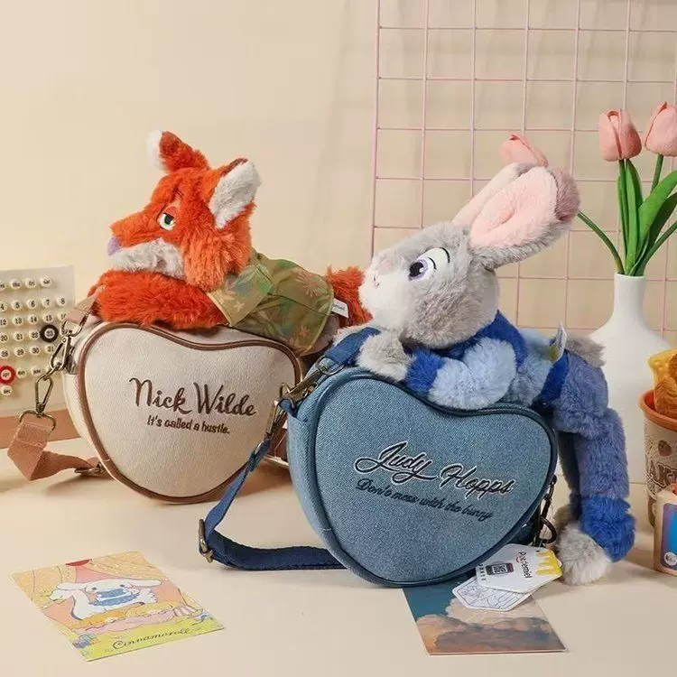 Disney, настоящая плюшевая кукла, сумка через плечо, плечевой сумке, лиса, енот