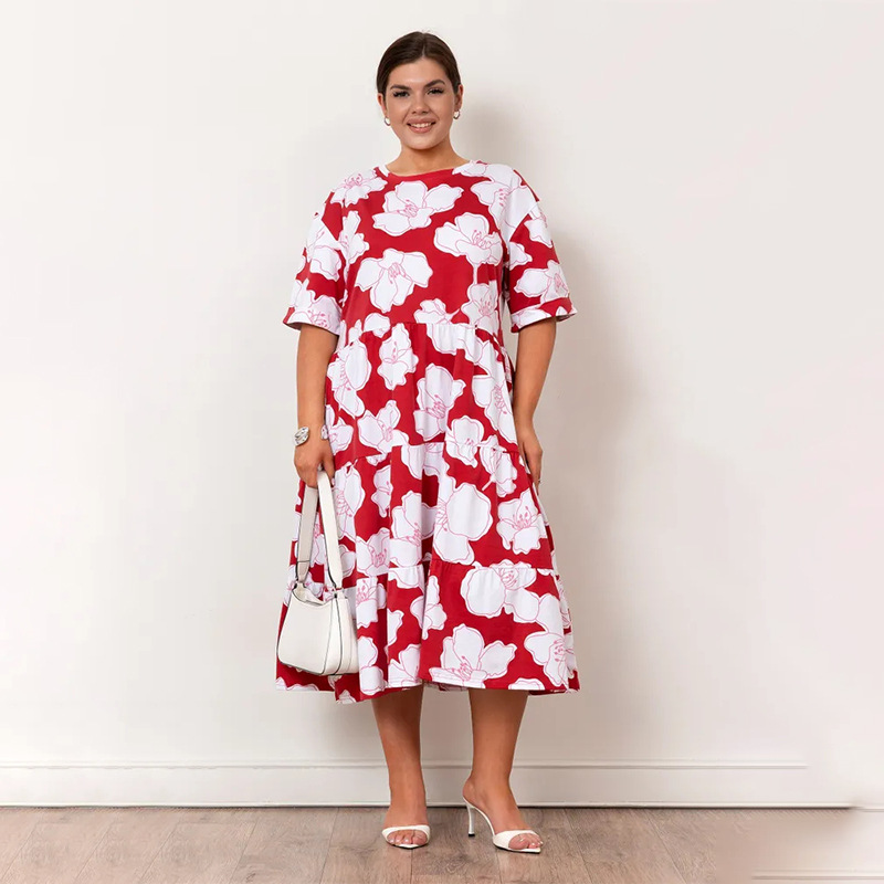 Red and white flowers (short style)