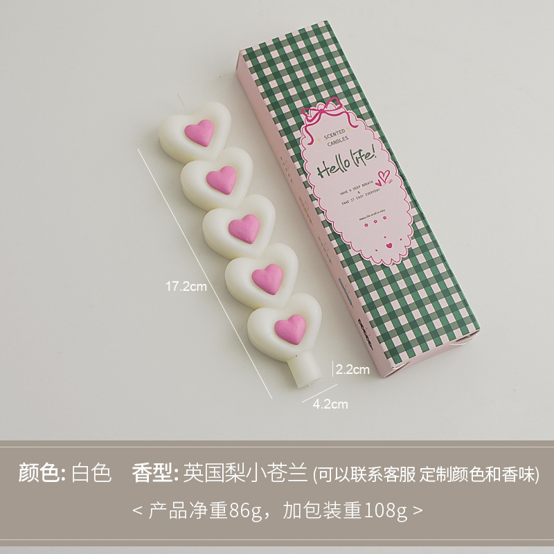 Vela de amor de poste largo Regalos de nicho de cumpleaños hechos a mano Regalos creativos transfronterizos Adornos de fragancias Vela de aromaterapia personalizada