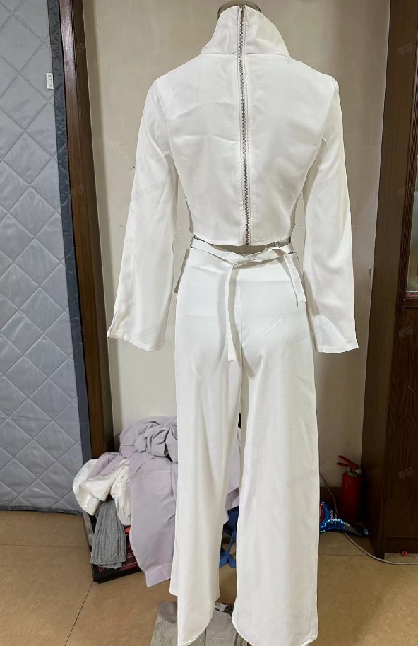 Long Sleeve Sleeve Length Polyester Fabric Type Pant Co-ord Set Sets Type Casual Daily Women's Streetwear Solid Color Polyester Hollow Out Pant Co-ord Set Pants Sets