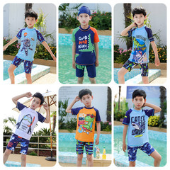 泳衣兒童男童中大童分體速干泳衣泳褲男孩小童寶寶套裝游泳衣批發
