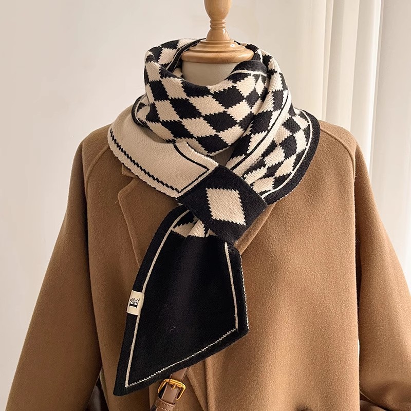 Autumn and winter Korean popular neck sc...