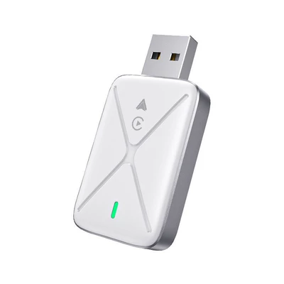 Cross-Border Auto Box USB: Simsiz CarPlay və Android Auto - suitable-for-two-in-one-skin-feeling-white