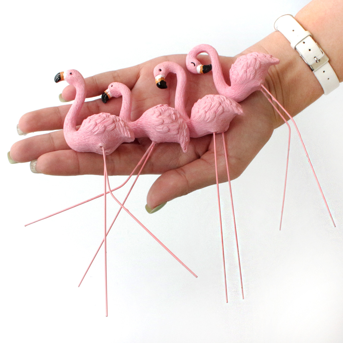  exclusive for  direct supply pink flamingo suit garden landscape decorations garden resin plug-in 